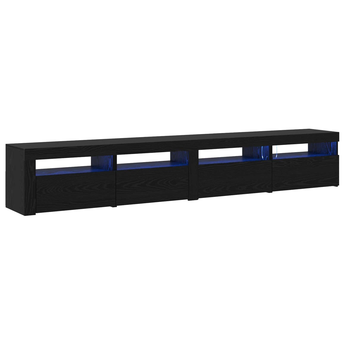 TV Cabinet Set 3 pcs Black Oak 240 x 35 x 40 cm Engineered Wood