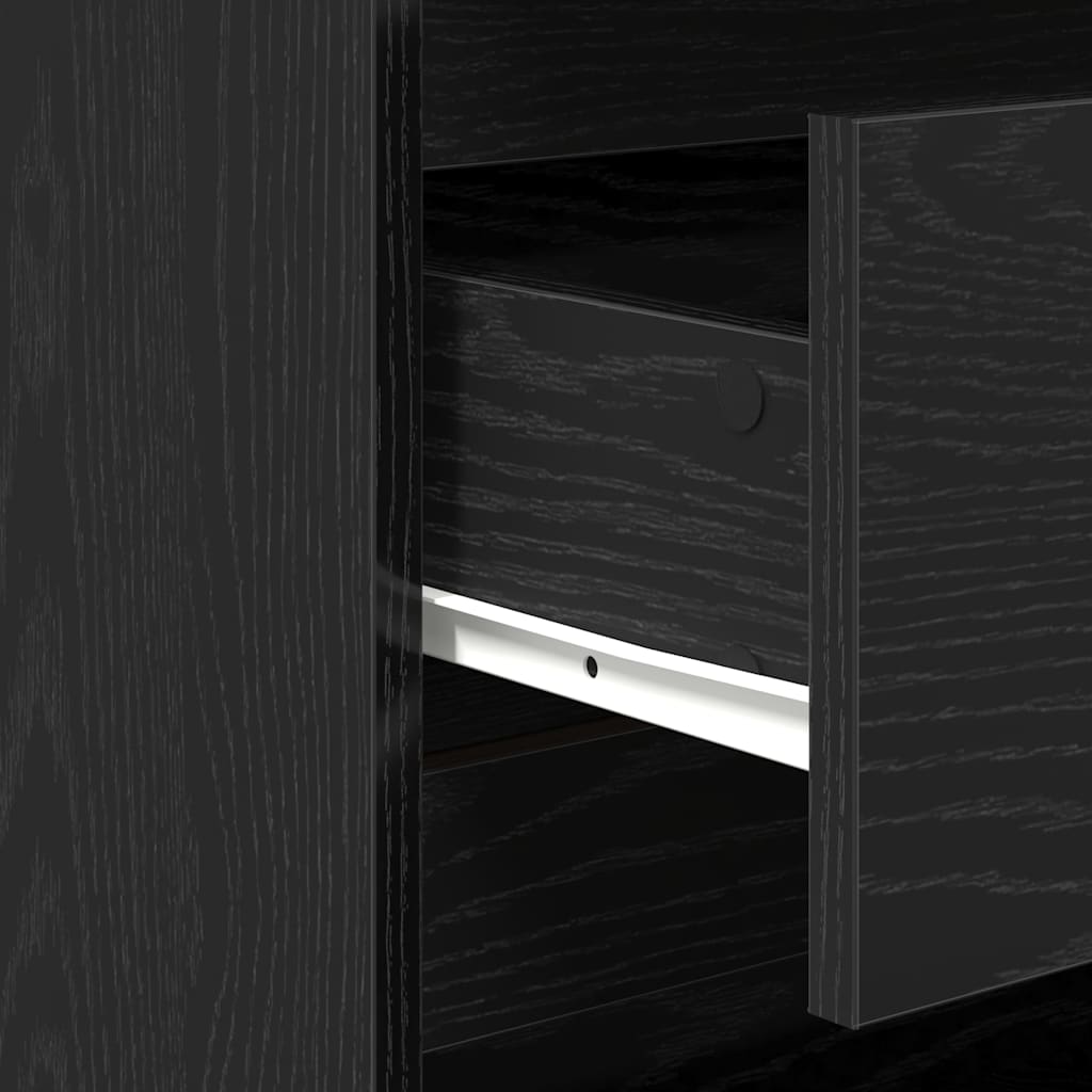 Sideboard 2 pcs Black 70 x 41 x 75 cm Engineered Wood