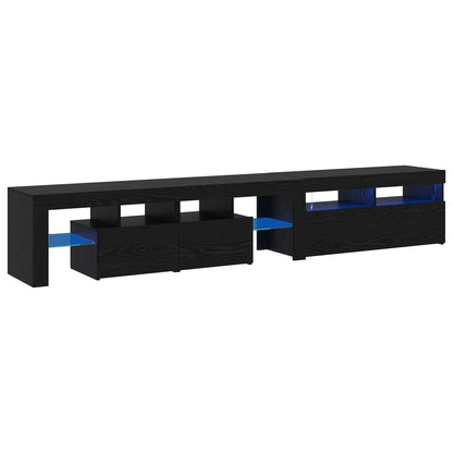 TV Cabinet 2 pcs Black Oak 230 x 36.5 x 40 cm Engineered Wood