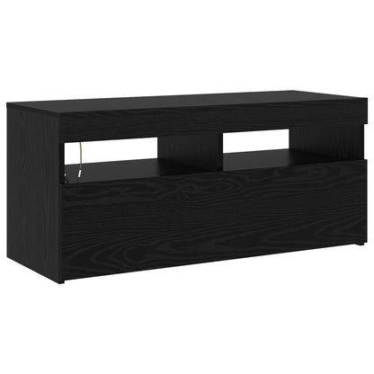 TV Cabinet 2 pcs Black Oak 230 x 36.5 x 40 cm Engineered Wood