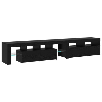 TV Cabinet 2 pcs Black Oak 230 x 36.5 x 40 cm Engineered Wood