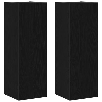 TV Cabinet Set 8 pcs Black Oak 100 x 30 x 30 cm Engineered Wood