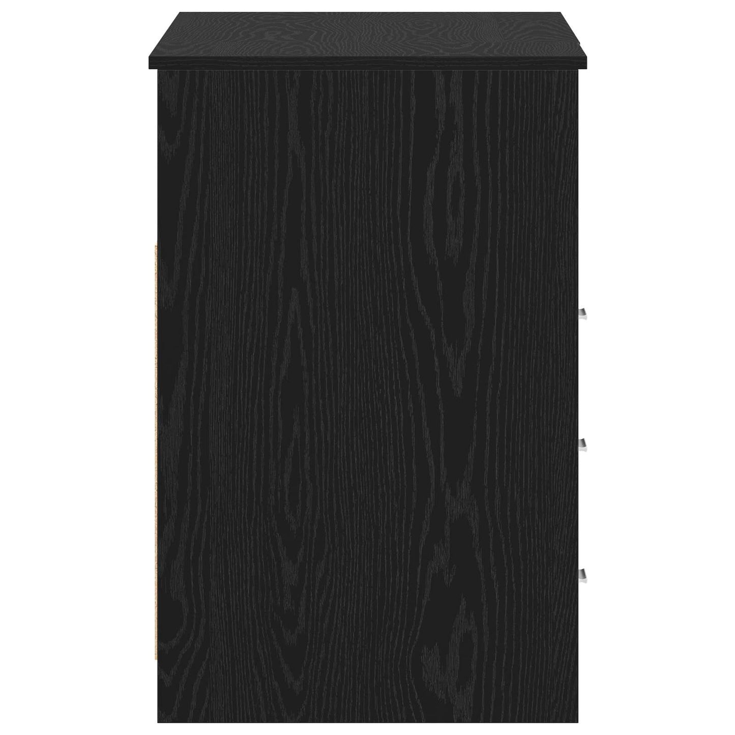 Desk with Door 2 pcs Black Oak 140 x 50 x 76 cm Engineered Wood