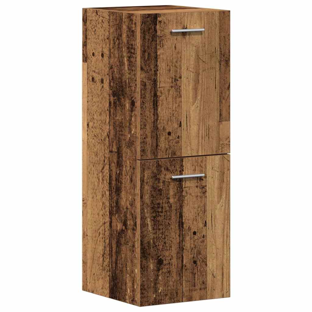Bathroom Furniture Set with Door 4 pcs Old Wood Engineered Wood