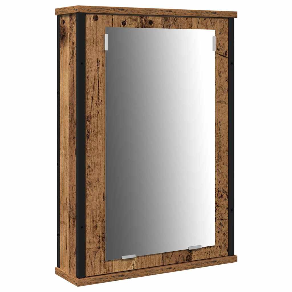 Bathroom Furniture Set with Door 3 pcs Old wood Engineered wood