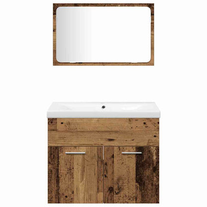 Storage Set Wall-mounted 4 pcs Engineered Wood