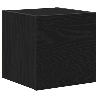 TV Cabinet Set 7 pcs Black Oak 100 x 30 x 30 cm Engineered Wood