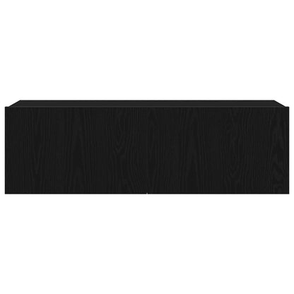 TV Cabinet Set 7 pcs Black Oak 100 x 30 x 30 cm Engineered Wood
