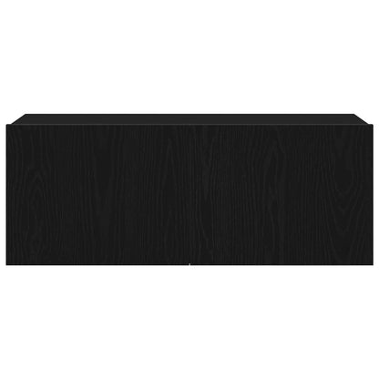 TV Cabinet Set 7 pcs Black Oak 100 x 30 x 30 cm Engineered Wood