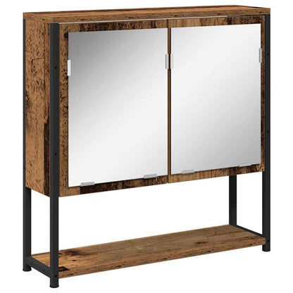 Bathroom Furniture Set with Shelf 3 pcs Brown Engineered wood