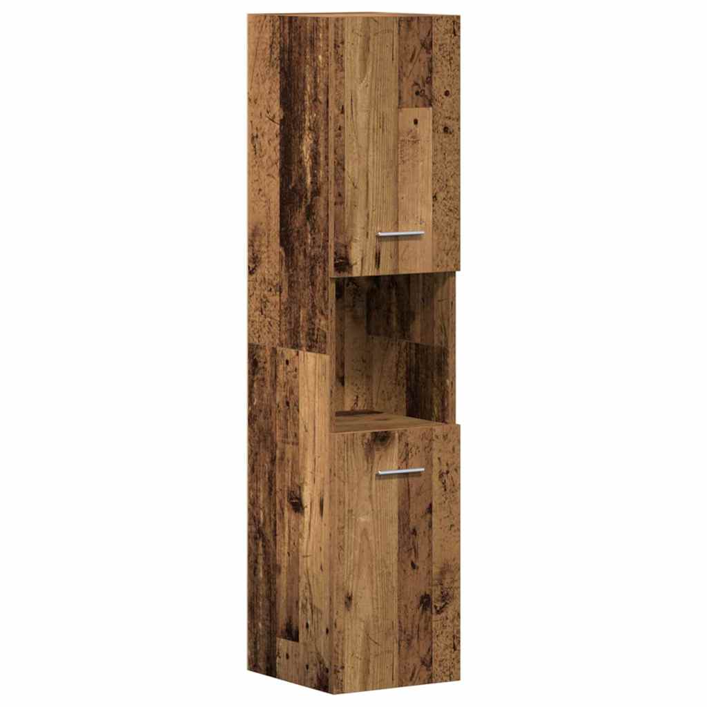 Bathroom Furniture Set with Door 4 pcs Old Wood Engineered Wood