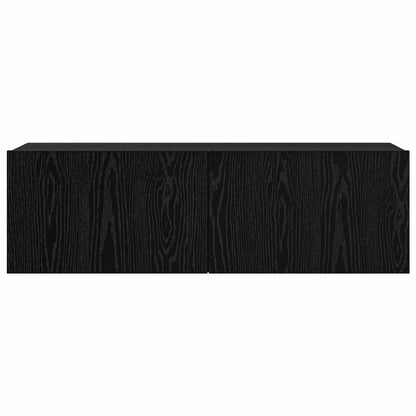 TV Cabinet Set 6 pcs Black Oak 100 x 30 x 30 cm Engineered Wood