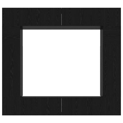 TV Cabinet Set Wall-mounted 8 pcs Black Oak Engineered Wood