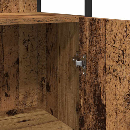 Bathroom Furniture Set with Door 4 pcs Old Wood Engineered Wood