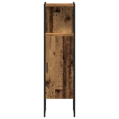 Bathroom Furniture Set with Door 4 pcs Old Wood Engineered Wood