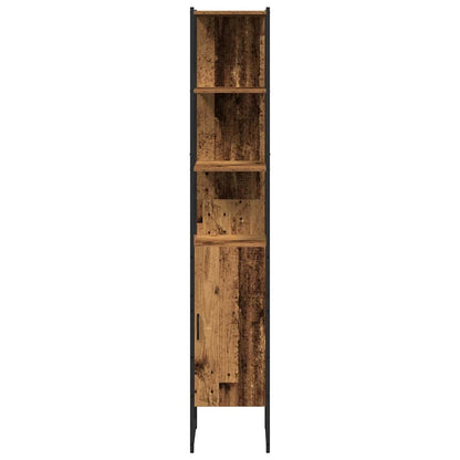 Bathroom Furniture Set with Door 4 pcs Old wood Engineered wood