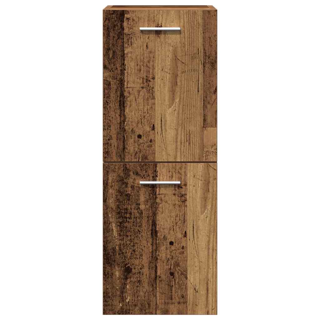 Bathroom Furniture Set 4 pcs Old Wood Engineered Wood