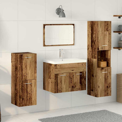 Bathroom Furniture Set 5 pcs Brown Engineered Wood
