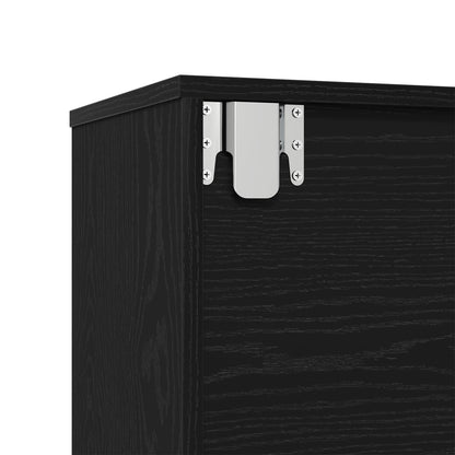 Bookshelf 3 pcs Black Oak 36 x 30 x 143 cm Engineered Wood