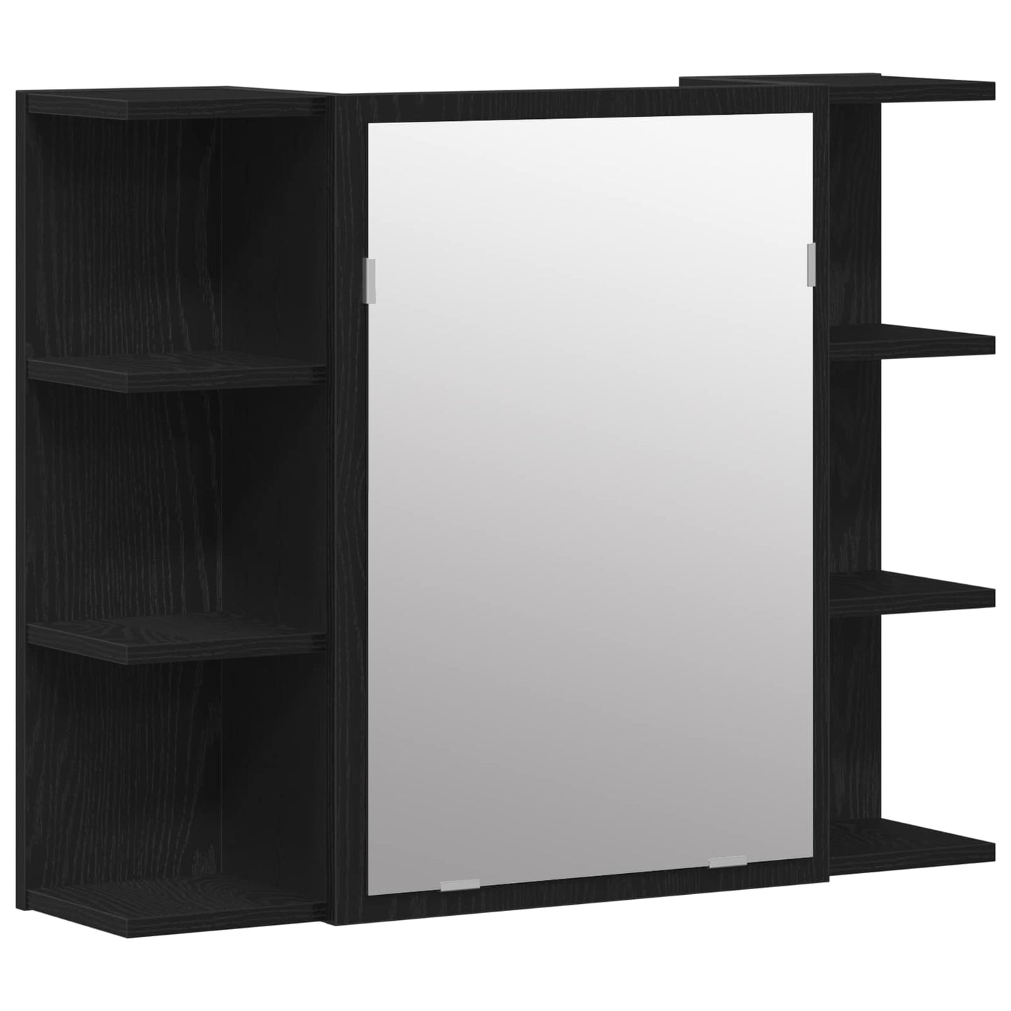 Bathroom Furniture Set with Door 4 pcs Black 30 x 30 x 179.5 cm