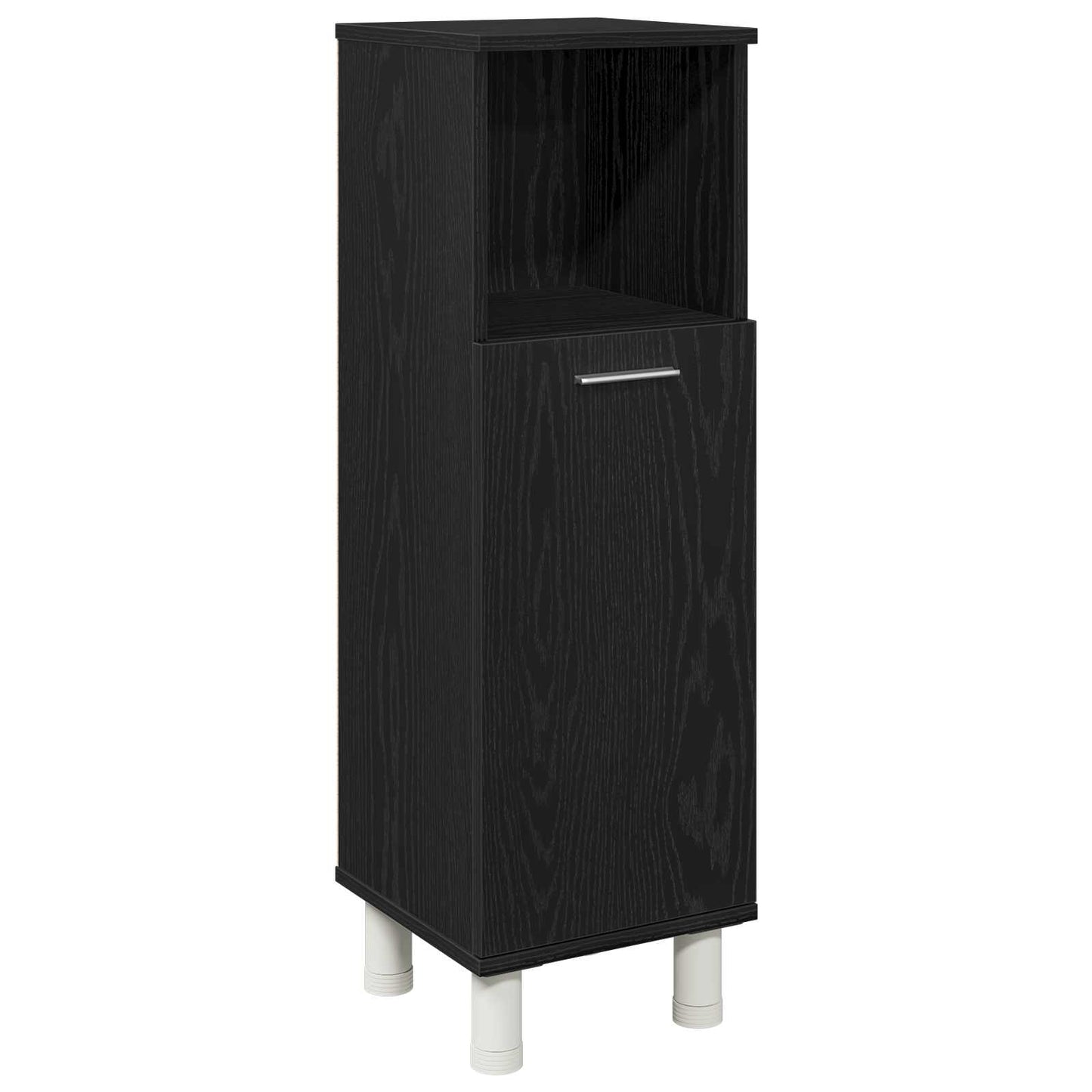 Bathroom Furniture Set with Shelf 3 pcs Black 30 x 30 x 99.5 cm