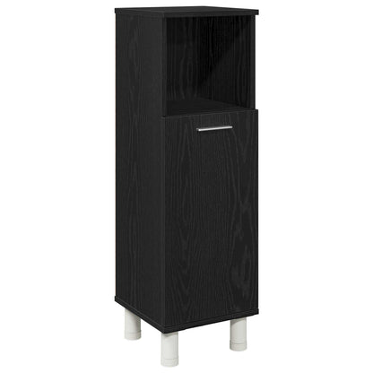 Bathroom Furniture Set with Shelf 3 pcs Black 30 x 30 x 99.5 cm