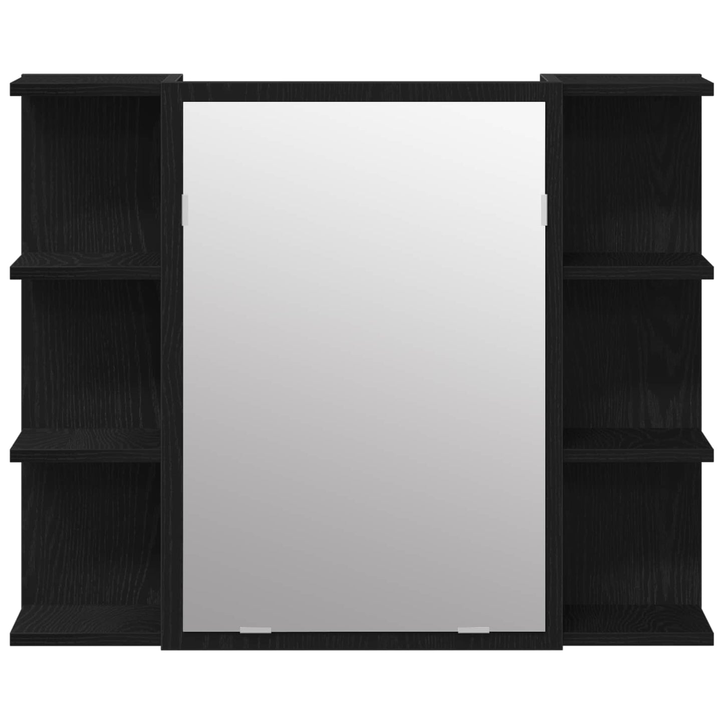 Bathroom Furniture Set with Shelf 3 pcs Black 30 x 30 x 99.5 cm