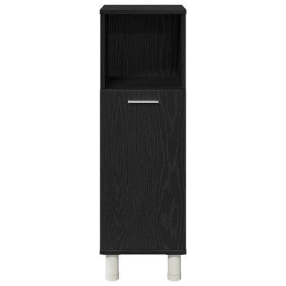 Bathroom Furniture Set with Shelf 3 pcs Black 30 x 30 x 99.5 cm