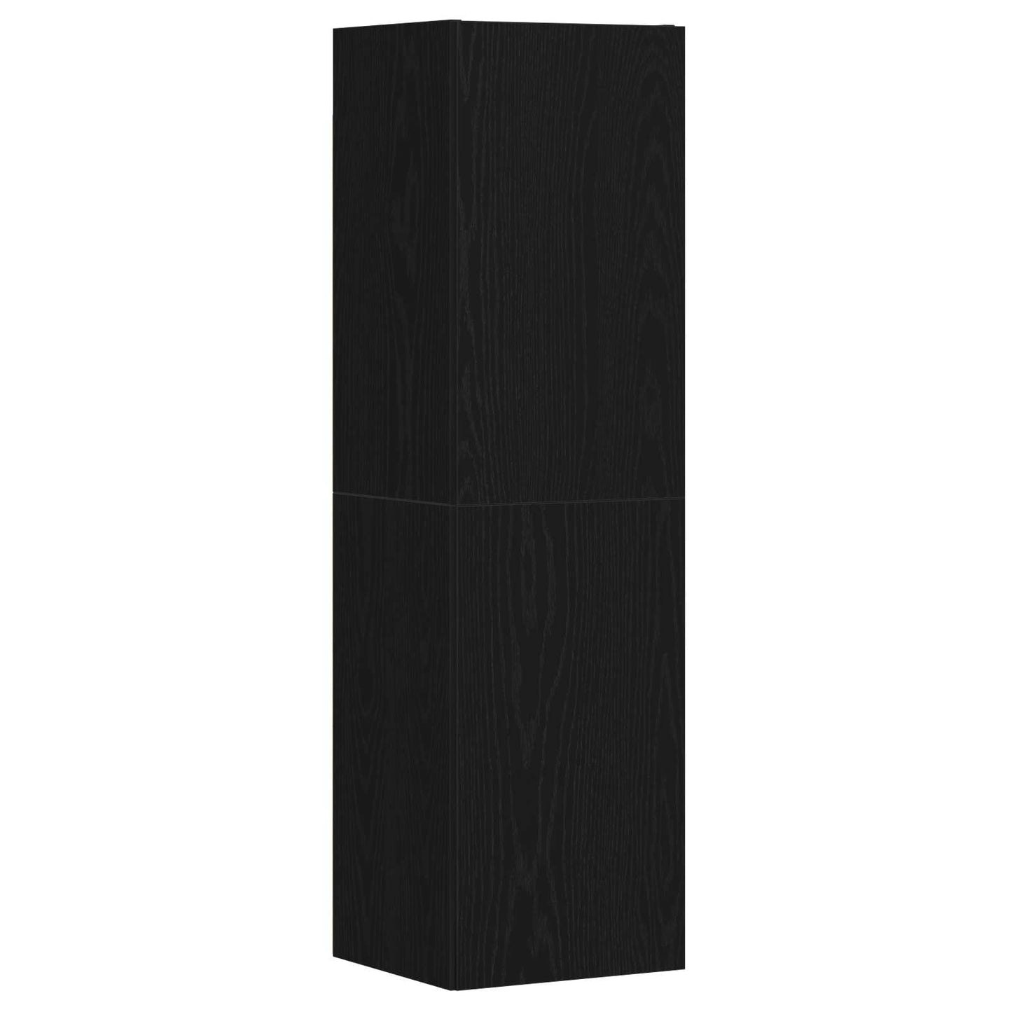 TV Cabinet Set Wall-mounted 4 pcs Black Oak 130.5 x 30 x 140 cm