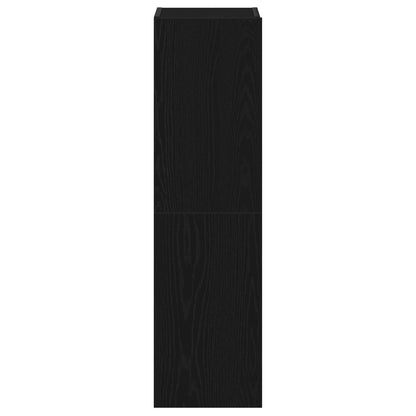 TV Cabinet Set Wall-mounted 4 pcs Black Oak 130.5 x 30 x 140 cm