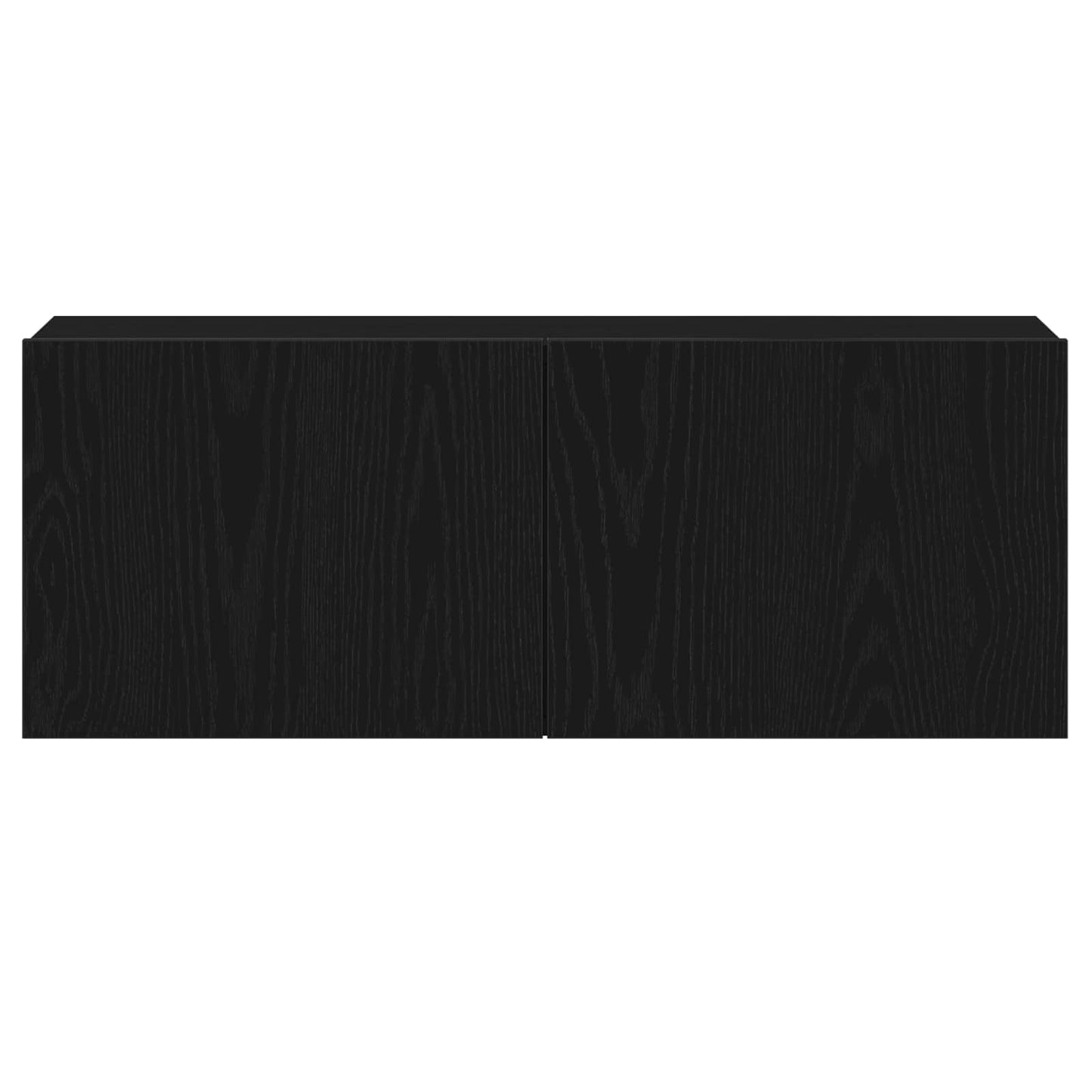 TV Cabinet Set Wall-mounted 3 pcs Black Oak 130.5 x 30 x 140 cm