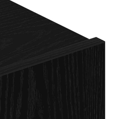 TV Cabinet Set 3 pcs Black Oak Engineered Wood
