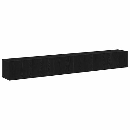 TV Cabinet Set 3 pcs Black Oak Engineered Wood