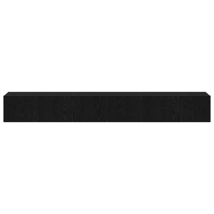 TV Cabinet Set 3 pcs Black Oak Engineered Wood