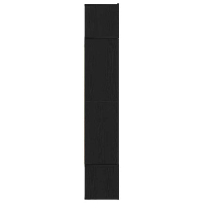 TV Cabinet Set Wall-mounted 9 pcs Black Oak Engineered Wood
