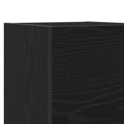 TV Cabinet Set 4 pcs Black Oak Engineered Wood