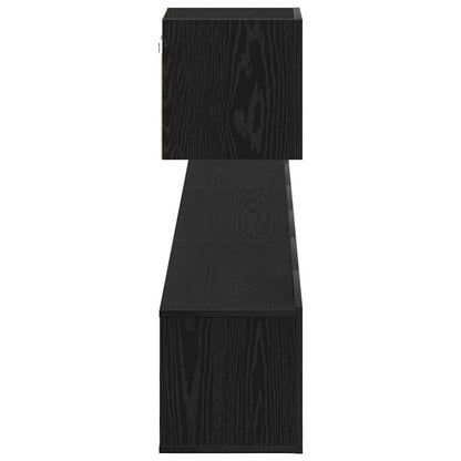 TV Cabinet Set 4 pcs Black Oak Engineered Wood