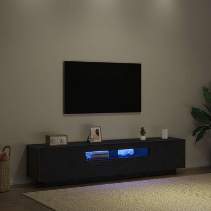 TV Cabinet Set 2 pcs Black 180 x 35 x 40 cm Engineered Wood