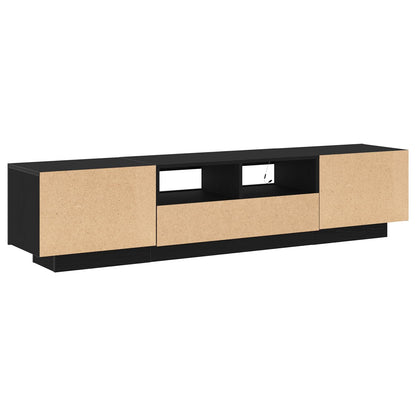 TV Cabinet Set 2 pcs Black 180 x 35 x 40 cm Engineered Wood