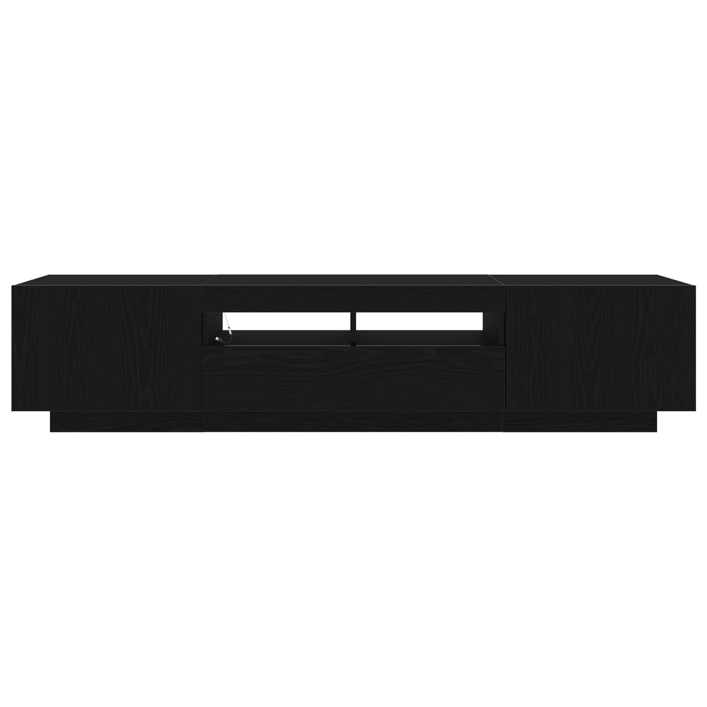 TV Cabinet Set 2 pcs Black 180 x 35 x 40 cm Engineered Wood
