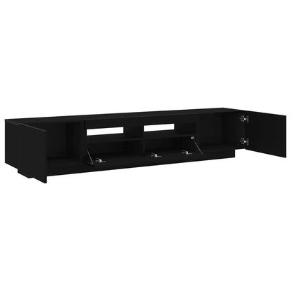 TV Cabinet Set 2 pcs Black 200 x 35 x 40 cm Engineered Wood