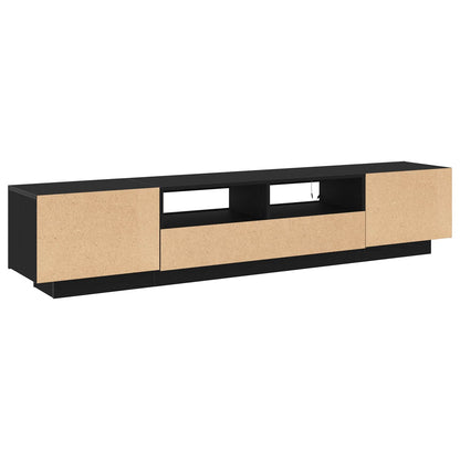 TV Cabinet Set 2 pcs Black 200 x 35 x 40 cm Engineered Wood