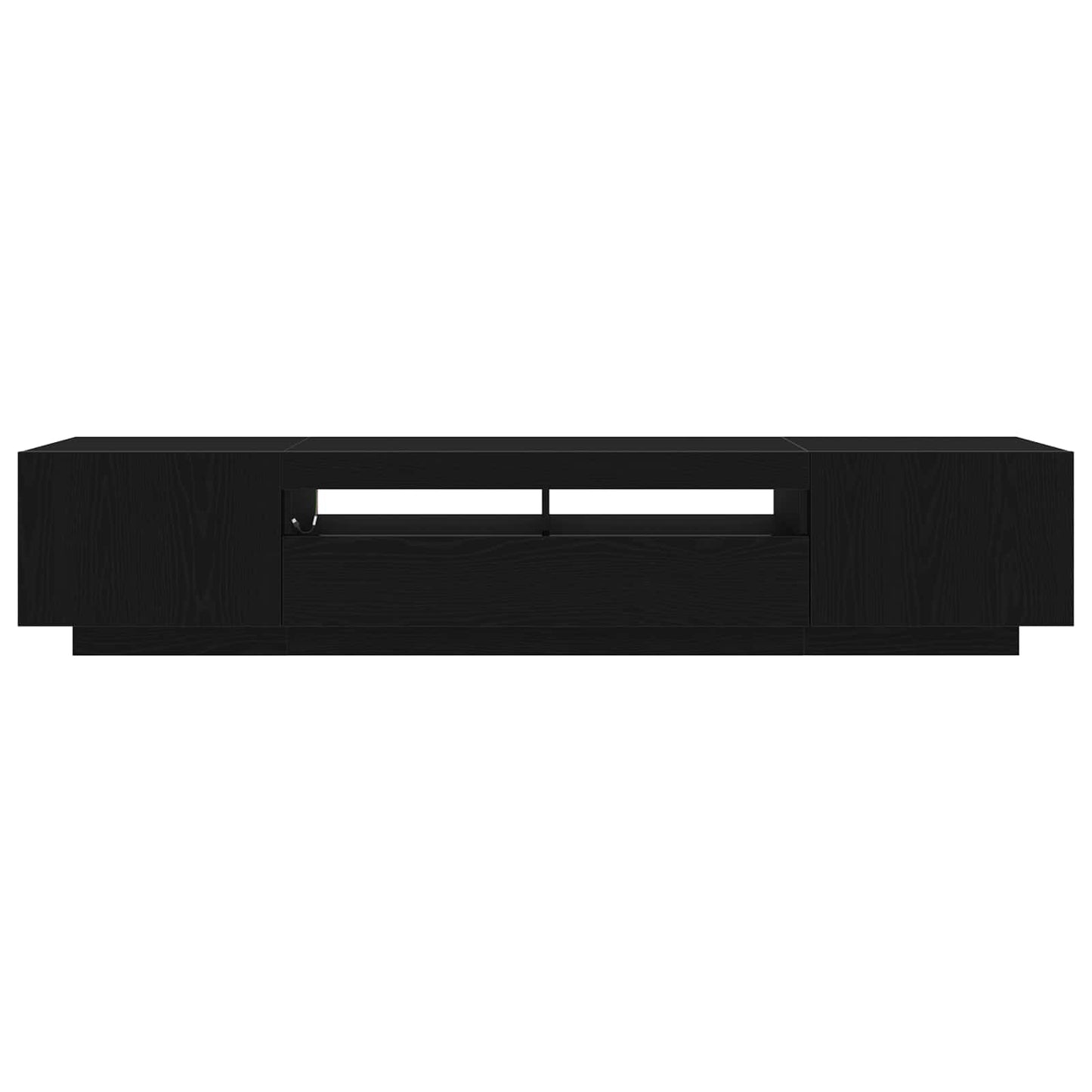 TV Cabinet Set 2 pcs Black 200 x 35 x 40 cm Engineered Wood