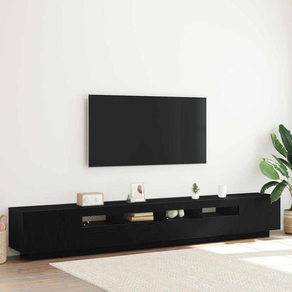 TV Cabinet Set 3 pcs Black 260 x 35 x 40 cm Engineered Wood