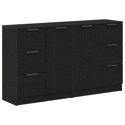 Sideboard Black Oak 120 x 30 x 70 cm Engineered Wood