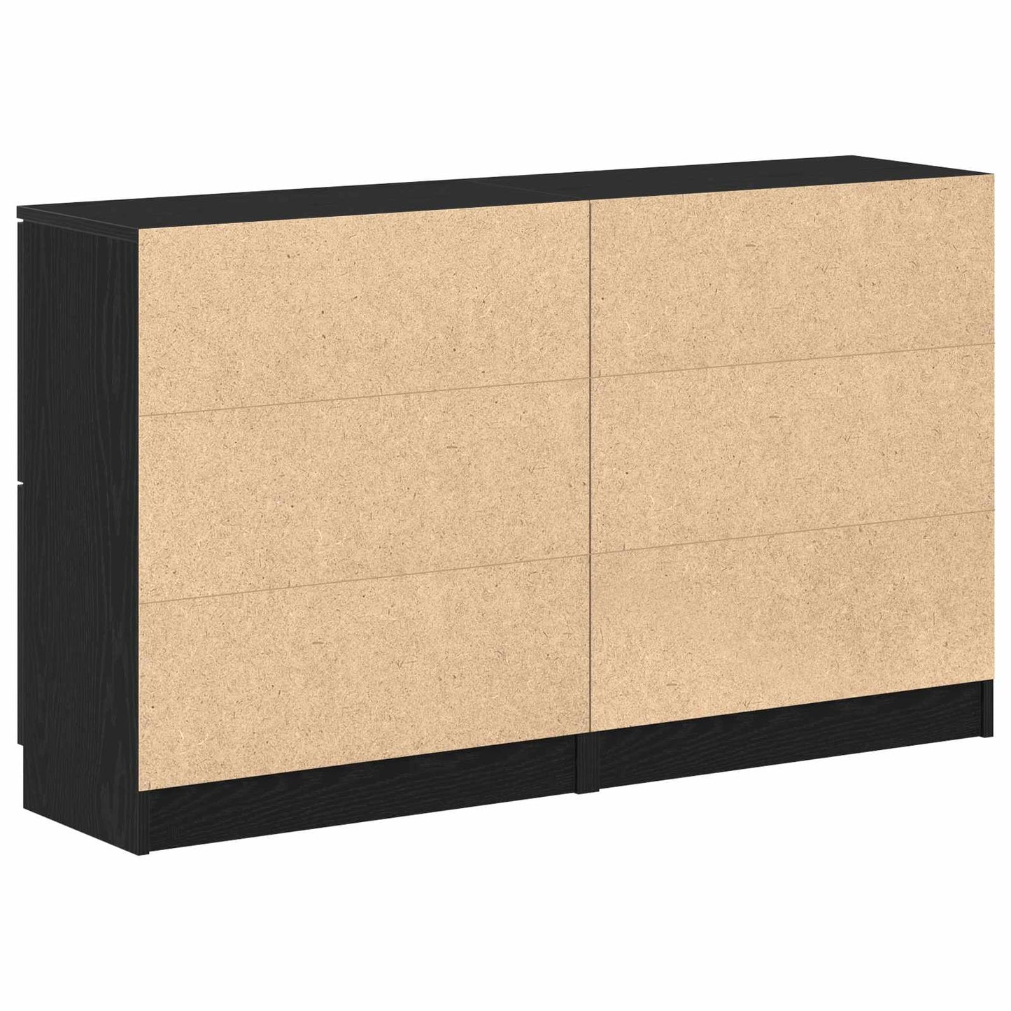 Sideboard 2 pcs Black Oak 60 x 30 x 70 cm Engineered Wood