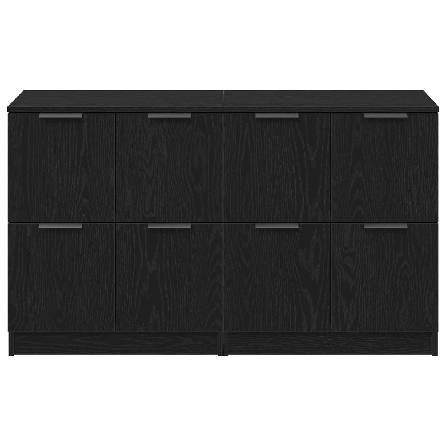 Sideboard 2 pcs Black Oak 60 x 30 x 70 cm Engineered Wood