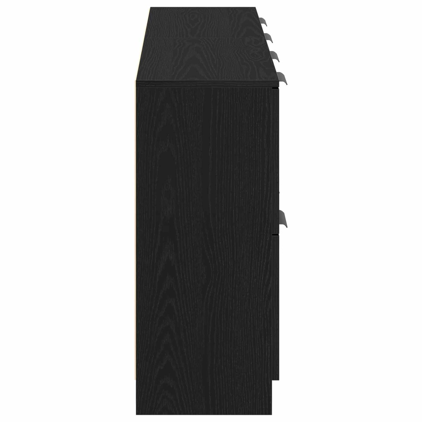 Sideboard 2 pcs Black Oak 60 x 30 x 70 cm Engineered Wood