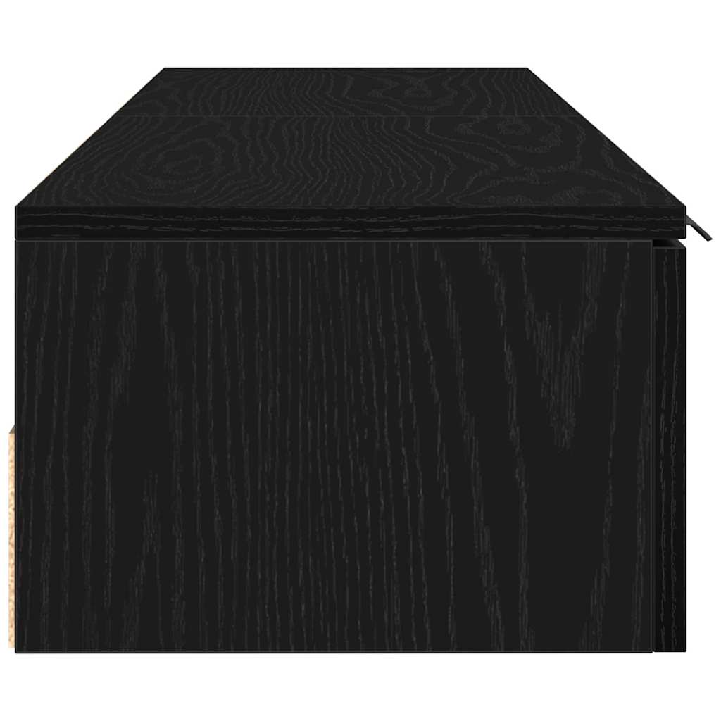 Wall-mounted Cabinet 2 pcs Black Oak 68 x 30 x 20 cm
