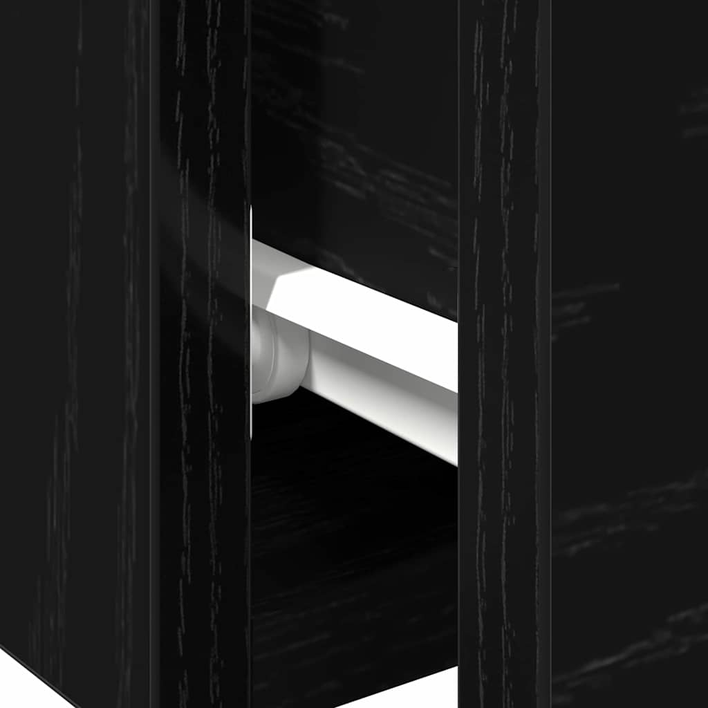 Wall-mounted Cabinet 2 pcs Black Oak 102 x 30 x 20 cm